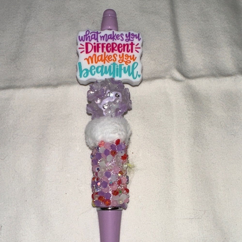 Colorful Handmade Pen with Inspirational Message